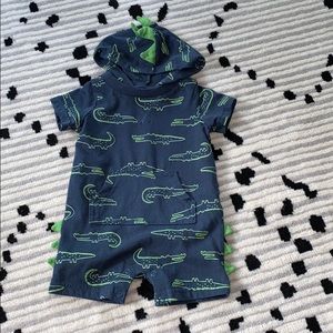 Gator hood summer onsie